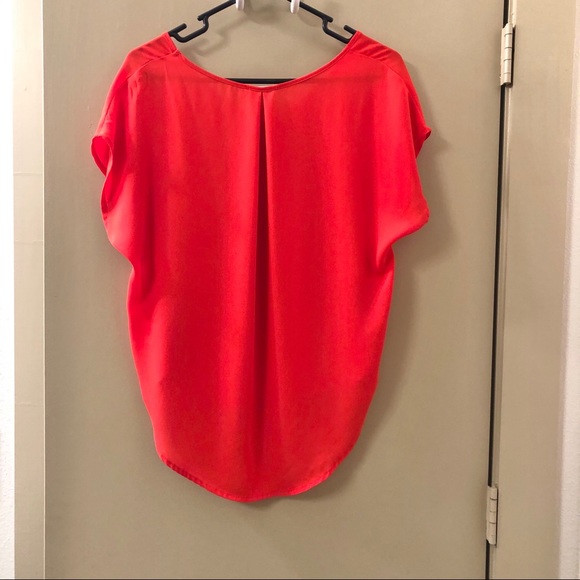LUSH Orange Satin Blouse / gently worn / CS - Picture 4 of 4